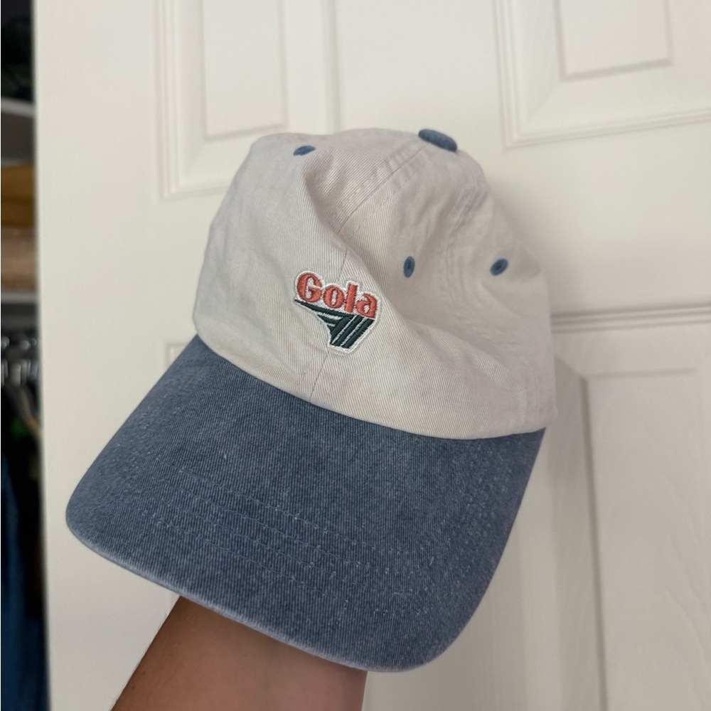 Gola women’s Two-Tone Baseball Cap in Cream and Blue